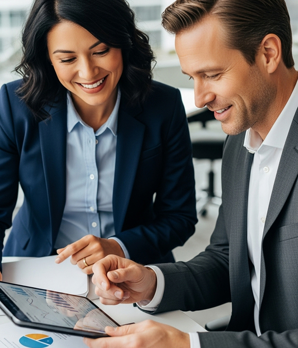 Synergy360 experts collaborate with a client during a VAT review _ comprehensive VAT health check report _ trusted tax agent services. VAT health check